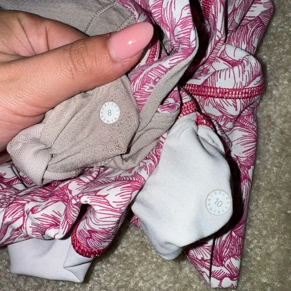 RARE Lululemon Floral Bloom White Star Ruby Set - Size 8/10 - Picture 5 of 5